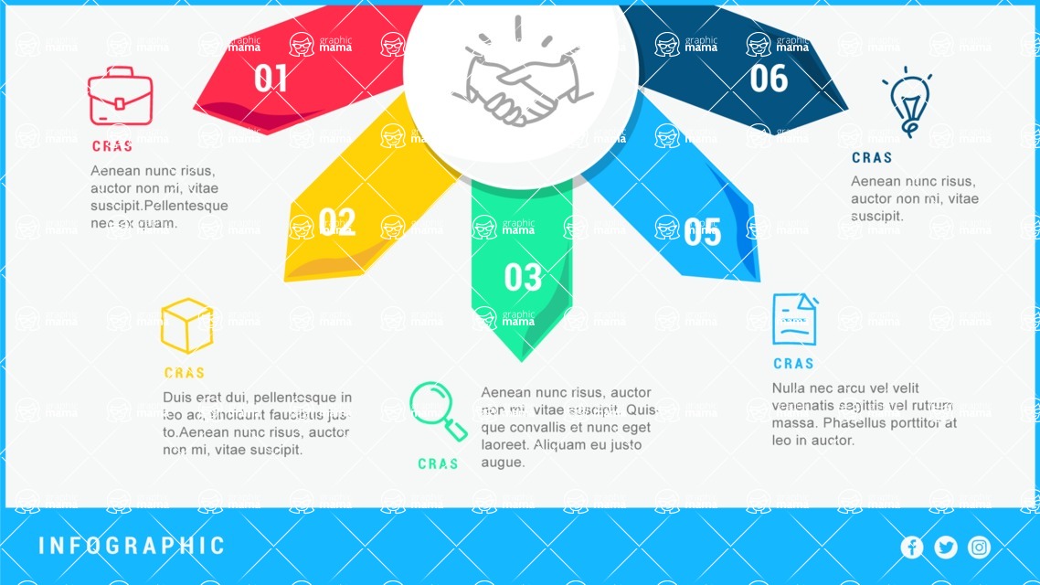 Infographic Templates Collection - Vector, Photoshop, PowerPoint, Google Slides - 5 Step Arrows Infographic Template